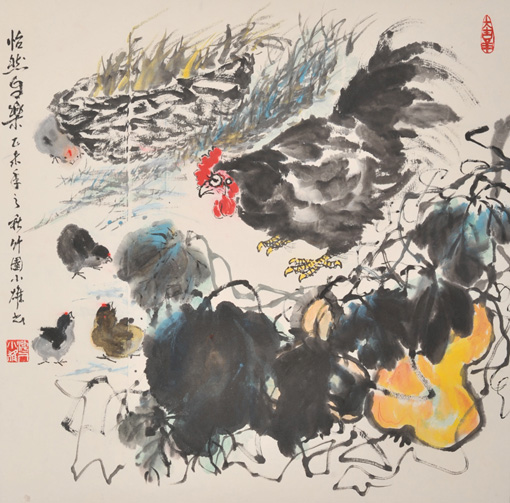 陈小雄作品7---《含瑛怡情》68cm×67cm