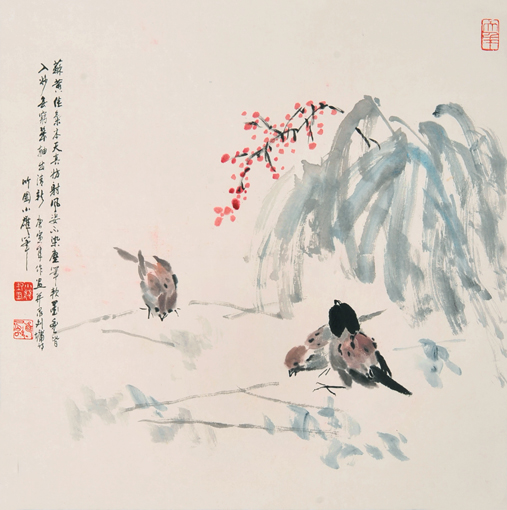 陈小雄作品8---《雨后》55cm×54cm