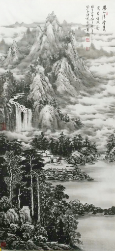 翠山清灵秀96×46cm