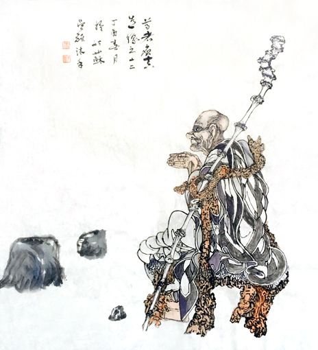 吴维作品《罗汉图之三》