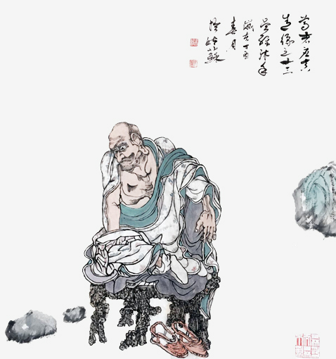 吴维作品《罗汉图之四》
