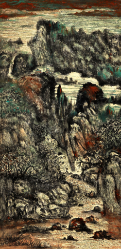 吴维作品《太姥山》尺寸：200×90cm