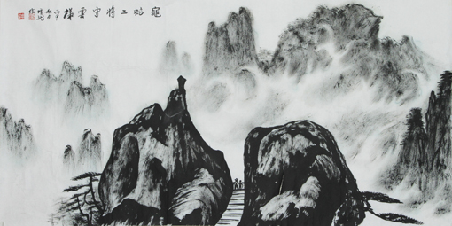 《龟蛇二将守云梯》136×68cm