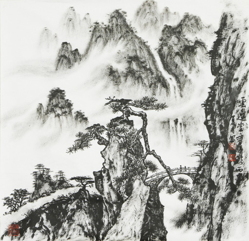 《听涛 》68×68cm
