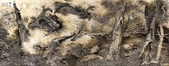 《穐分》366×146cm