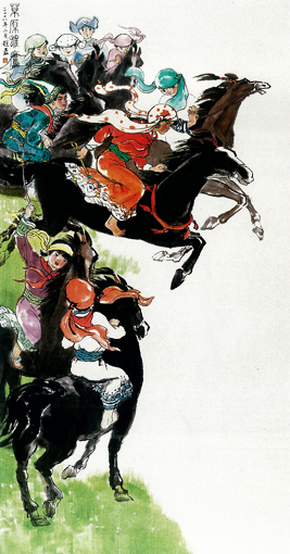 《草原雄鹰》200×100cm