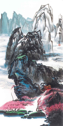 《云谷觅仙》137×67cm