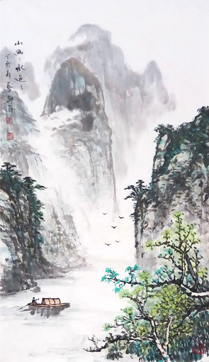 山悠悠水迢迢 100×60cm