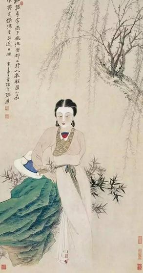 笔下佳人烨烨生姿