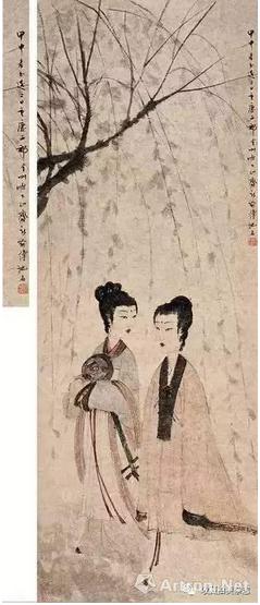 眼角妩媚的佳人图