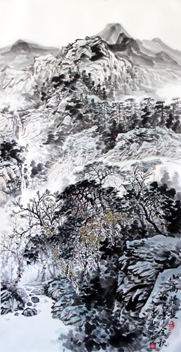 《山高情长》国画山水