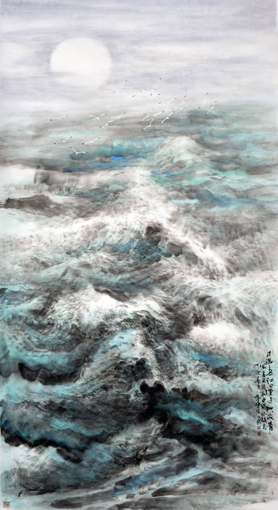 董宝宏《海上生明月》180×96