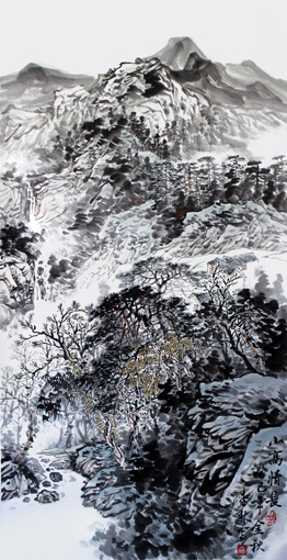 《山高情长》国画山水