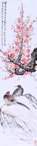《梅花得意看群芳》137×34cm