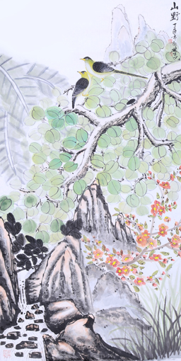 《山野》137×70cm