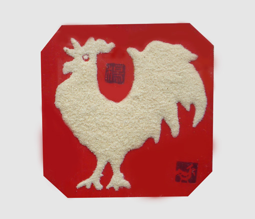 砂石作品《生肖鸡》