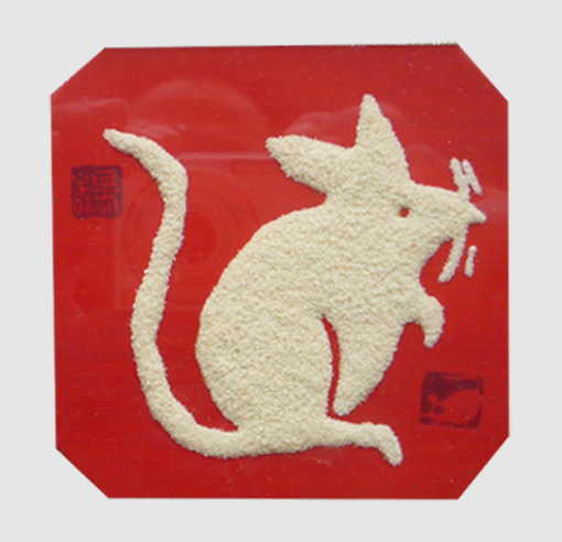 砂石作品《生肖鼠》