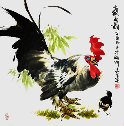 《教子图》