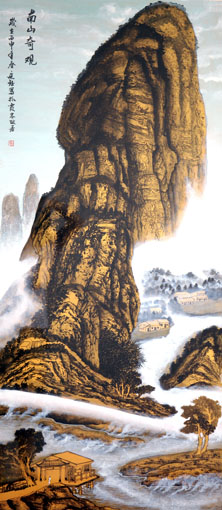 《南山奇观》136x68cm