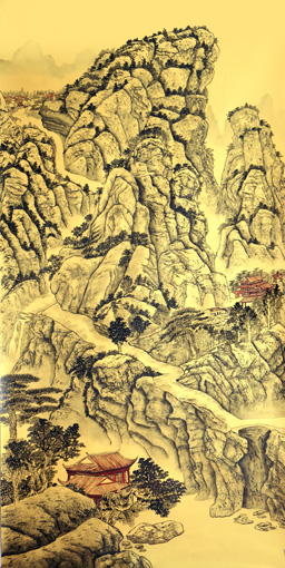 《人间之道能通天》136x68cm