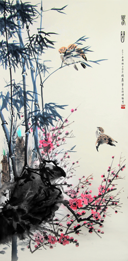 《春曲》137x68cm