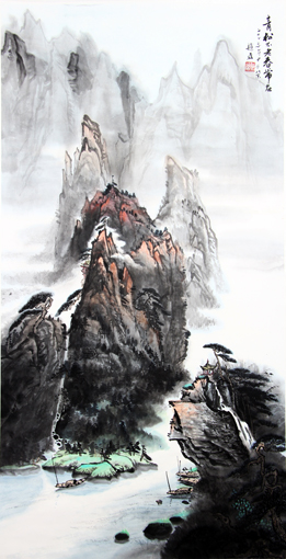《青松不老春常在》137x68cm