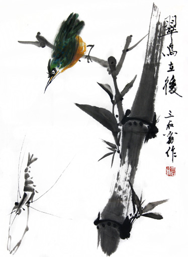 舒先惠作品-翠鸟在后