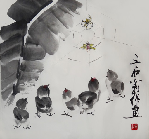 舒先惠作品-观战