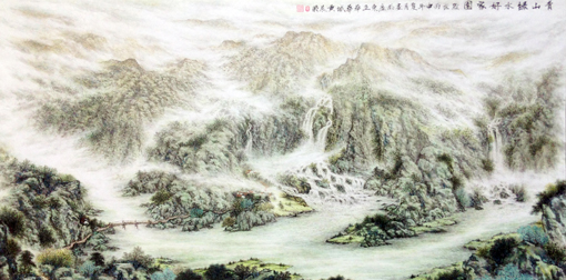 黄展时作品《青山绿水好家园》规格：133x67cm 创作于2016年 价格面议