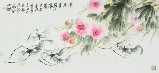 《风光还数小阳春》尺寸： 96x45cm 价格： 3000元一幅