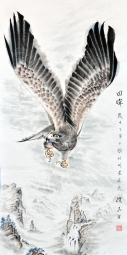 《回眸》规格：138×69cm 价格：8000元