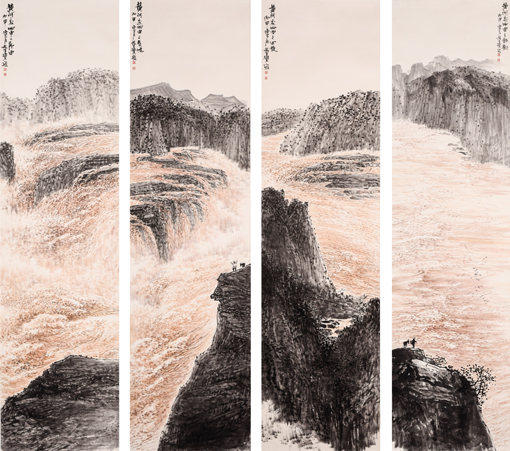 黄河交响曲180x48cmx4 黄河交响曲180x48cmx4