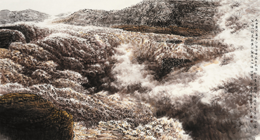 九曲黄河万里沙180x96cm 九曲黄河万里沙180x96cm