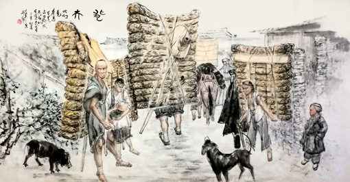 《背夫》规格：六尺整张 价格：2000一平尺