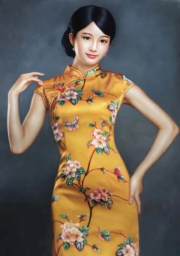 尹有香油画作品 规格：120x80cm 价格：10万元一平尺