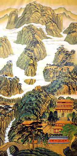 《天台山隋代古刹》136x68 《天台山隋代古刹》136x68