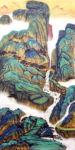 《武夷山一角春晓》136x68 《武夷山一角春晓》136x68