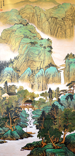 《溪山纳凉》136x68 《溪山纳凉》136x68