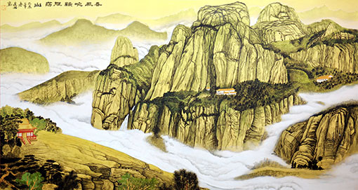 《春风吹绿雁荡山》180x96 《春风吹绿雁荡山》180x96