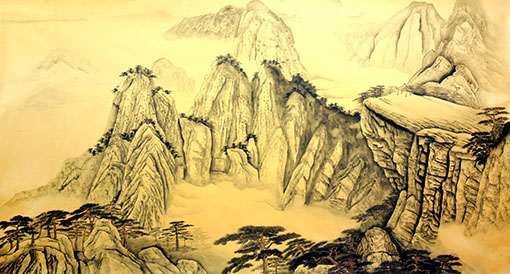 《黄山之三》180x96 《黄山之三》180x96