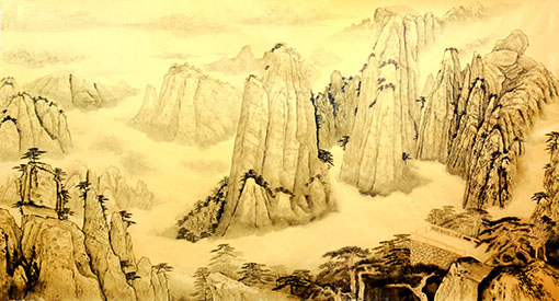 《黄山之四》180x96 《黄山之四》180x96