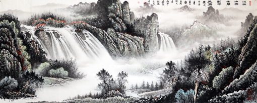 李叔平作品5 尺寸：138cmx70cm 价格：50000元一平尺
